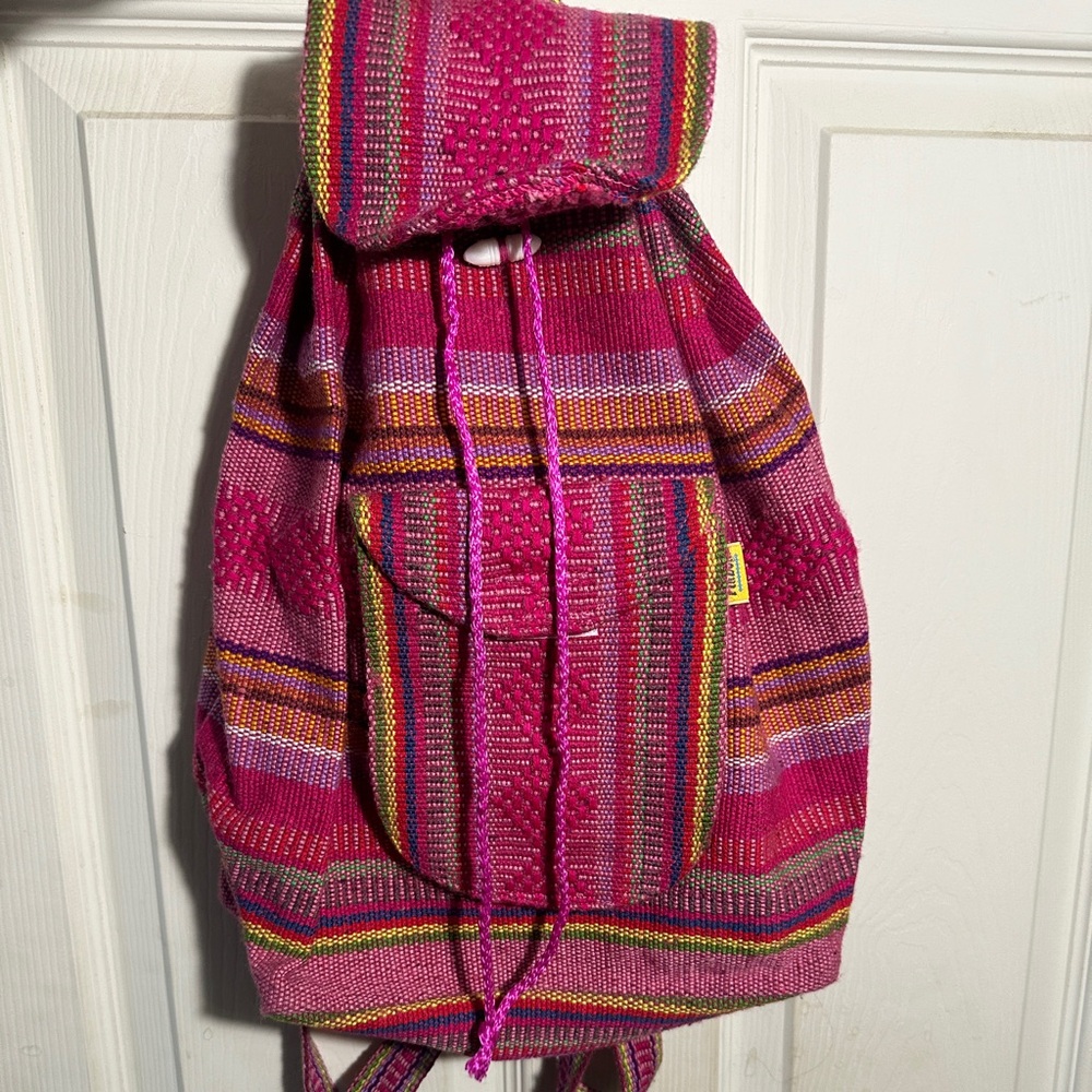 Colorful Striped Backpack